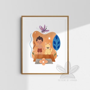 Impresión artística de Australia / Es un mundo pequeño / Arte imprimible / Póster de viajes / Arte de mundo pequeño / Niños del mundo / Arte de Fantasyland