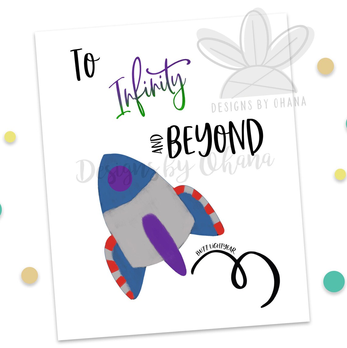 To Infinity and Beyond Buzz Lightyear Quote Toy Story | Etsy