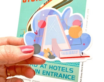 Contemporary Resort | Contemporary Sticker | Magic Kingdom | Monorail Sticker | Vinyl Sticker | Planner Sticker | Sticker Gifts | Waterproof