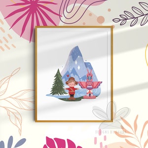 Impresión artística de Canadá / Es un mundo pequeño / Arte imprimible / Reino Mágico / Arte de mundo pequeño / Niños del mundo / Póster de Fantasyland / Lindo