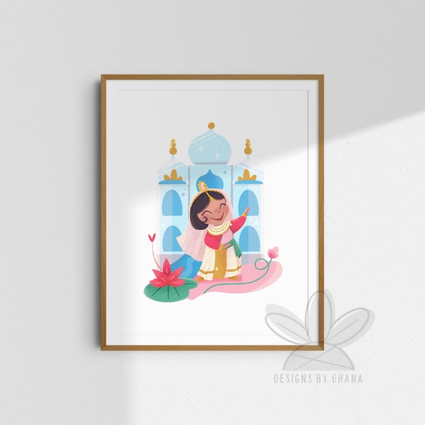 India Art Print | It's a Small World | Printable Art | Fantasyland Poster | Small World Art | Children of the World | Travel Poster | Cute