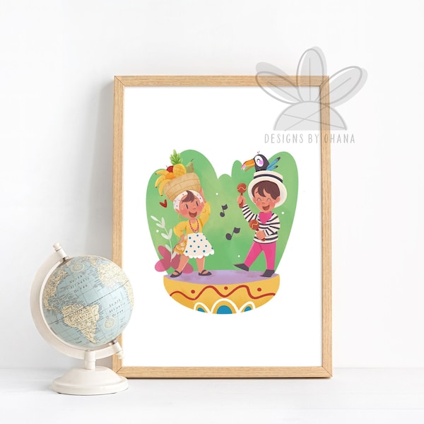 Brazil | It's a Small World | Printable Art | South America Art | Travel Poster | Small World Nursery | Children's Wall Art | Fantasyland