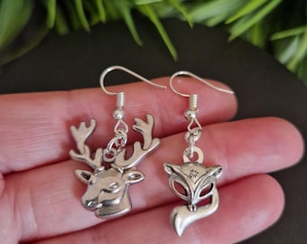 Vixen & Stag Earrings: Silver Plated Hotwife Jewelry