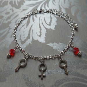Threesome ankle chain ~Hotwife ankle chain ~ Hotwife anklet ~MFM ~ HotWife Swinger anklet ~ Lifestyle jewellery ~ Statement jewellery