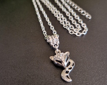 Rhinestone Vixen/fox Necklace - Hotwife jewellery - Fox pendant