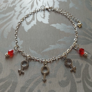 Threesome ankle chain ~Hotwife ankle chain ~ Hotwife anklet ~FMF ~ HotWife Swinger anklet ~ Lifestyle jewellery ~ Statement jewellery
