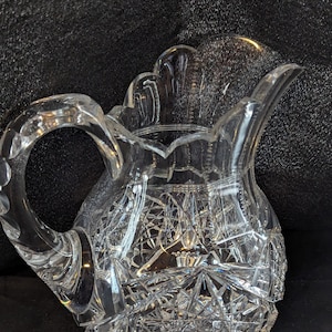 American Brilliant Cut Glass Pitcher