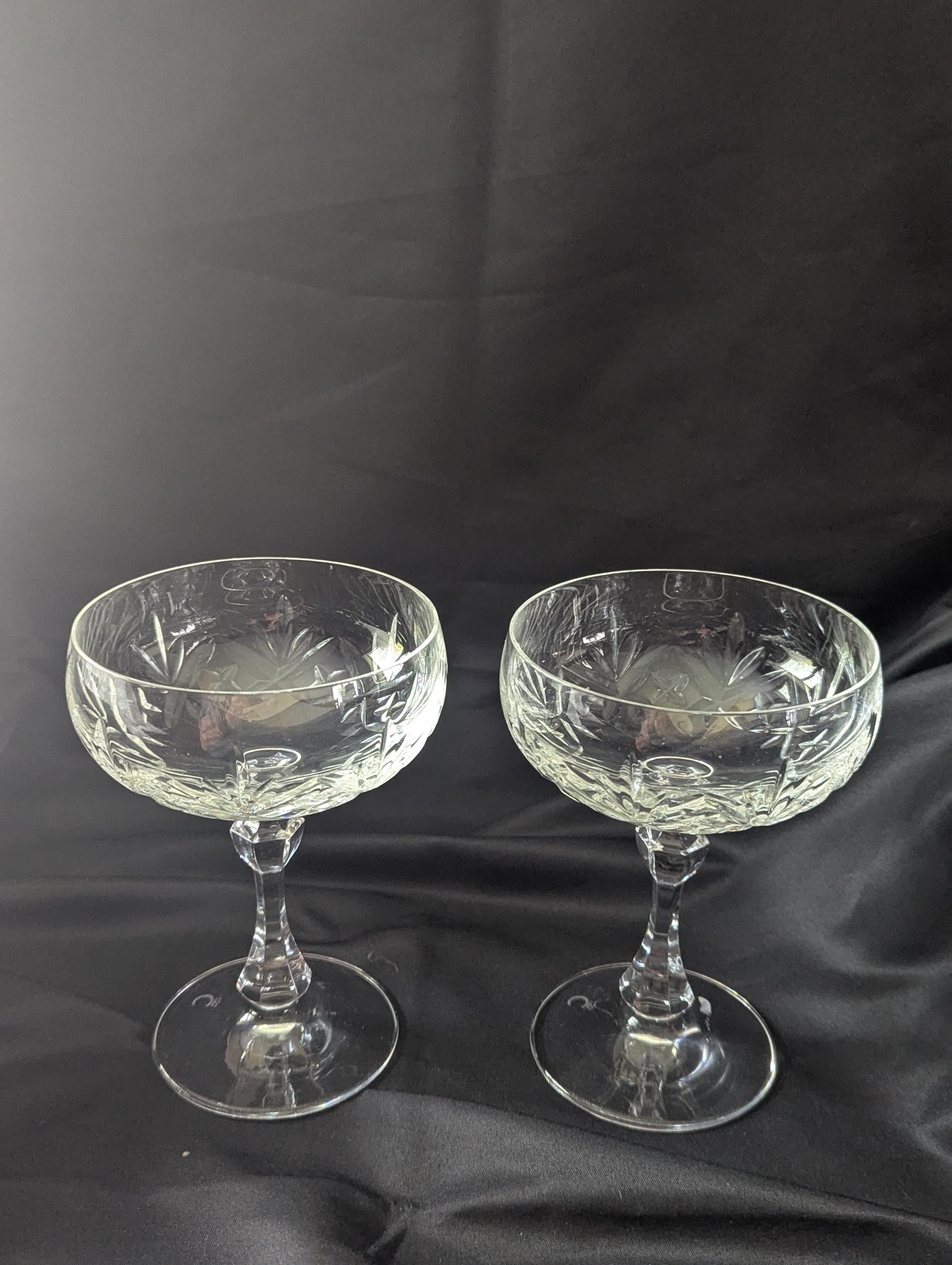 Christinenhutte 1970年代 Christinenhutte 1970年代 Crystal Martini Glasses by