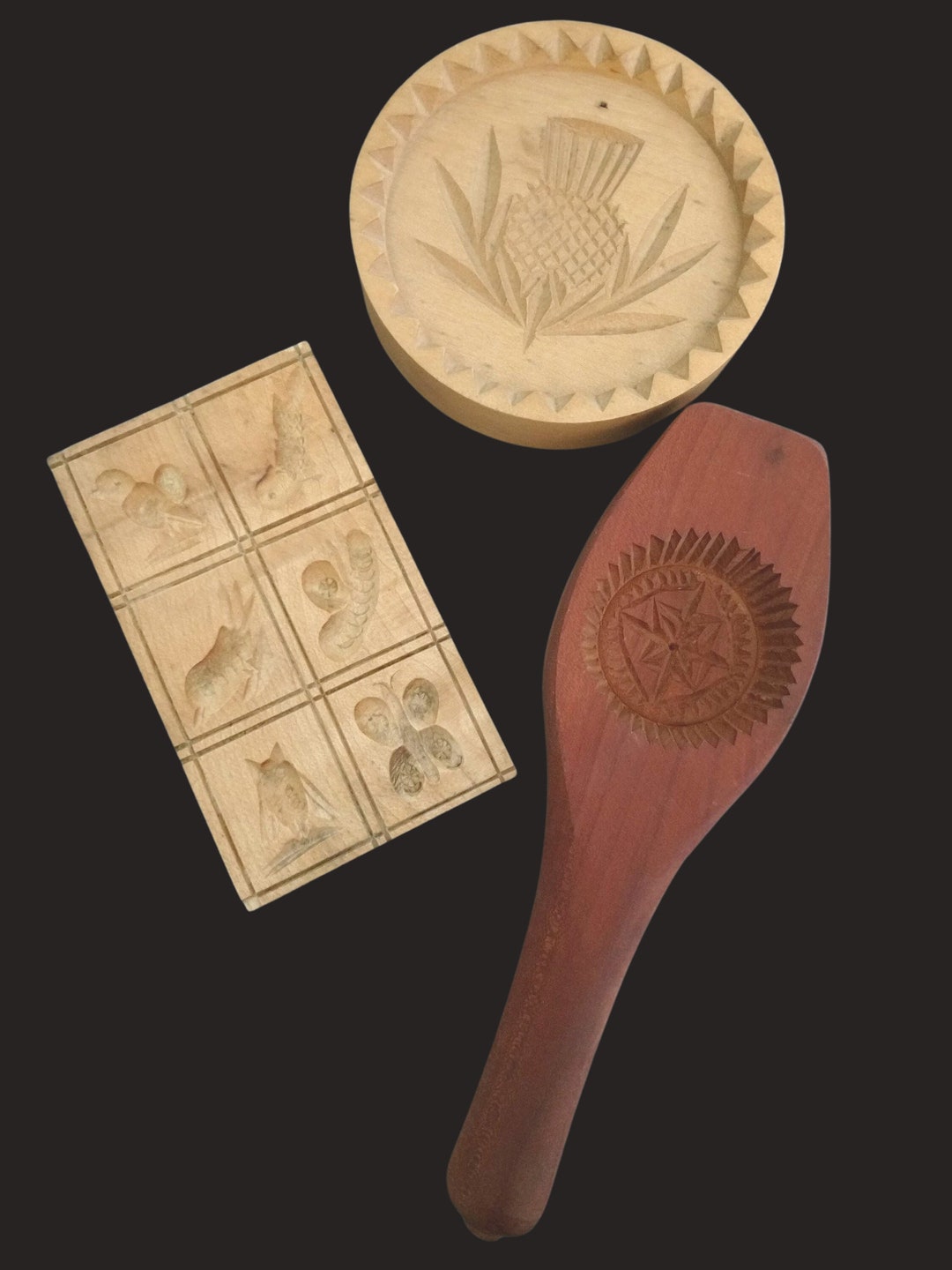 Set of 3 Hand Cut Cookie Molds Etsy