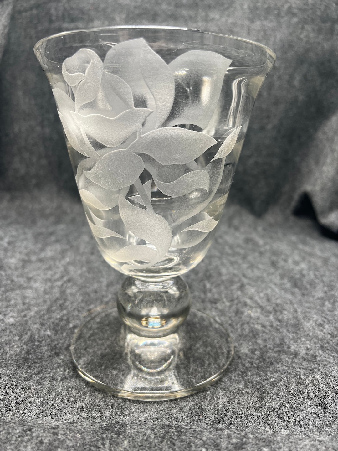 Franz Grosz Etched & Signed Art Glass Vase Etsy