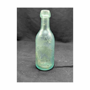 Lewis R. Hazard, Milford, MA Antique Soda Bottle, Applied Blob Top, Mold Blown. Embossed Front and Back