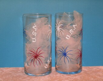 FOURTH OF JULY vases, set of two