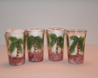 PALM TREE SHOT glasses, set of four