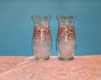 CHERRY BLOSSOM VASE, set of two