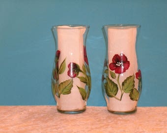 POPPY VASES, set of two