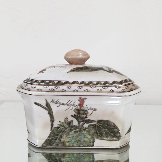 超人気新品 Chinese You Marked Tureen Box Lidded Painted Hand Pottery 版画
