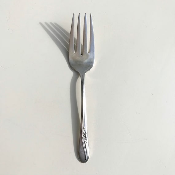 Antique Serving Fork H T Mfg Co Silverplate Flower Pattern Holmes and Tuttle Silverplate Etsy Canada