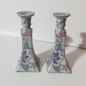Candle Holders Candlesticks chinoiserie vintage floral
