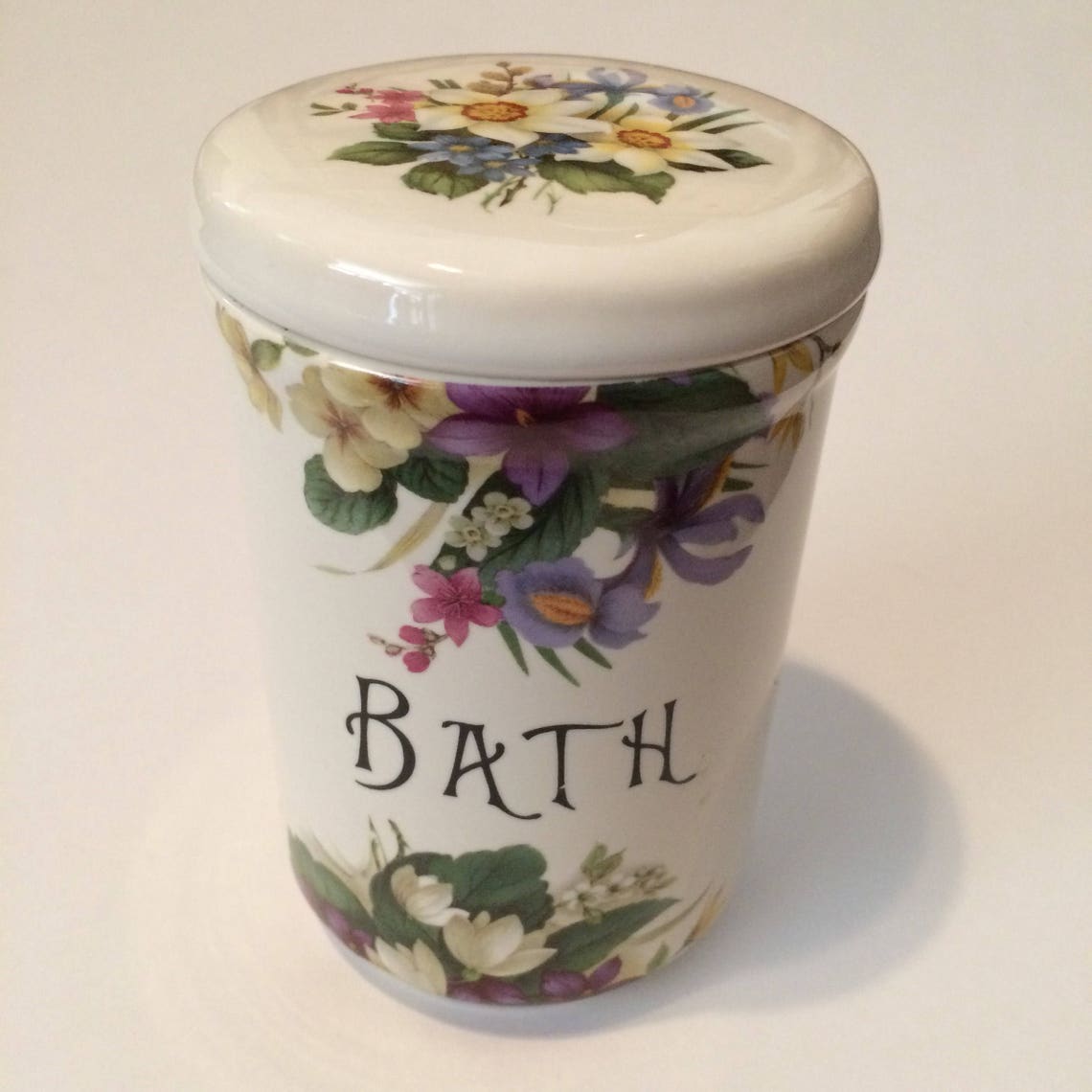Vintage Bathroom Decor Bath Jar Made in England Vintage - Etsy