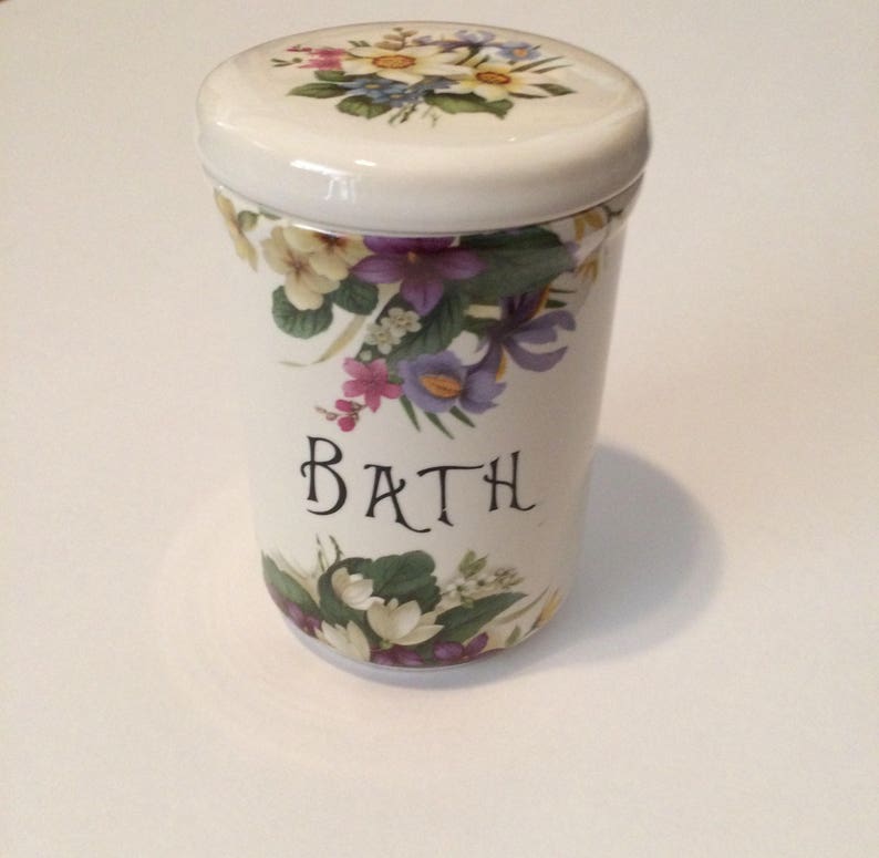 Vintage Bathroom Decor Bath Jar Made in England Vintage Etsy