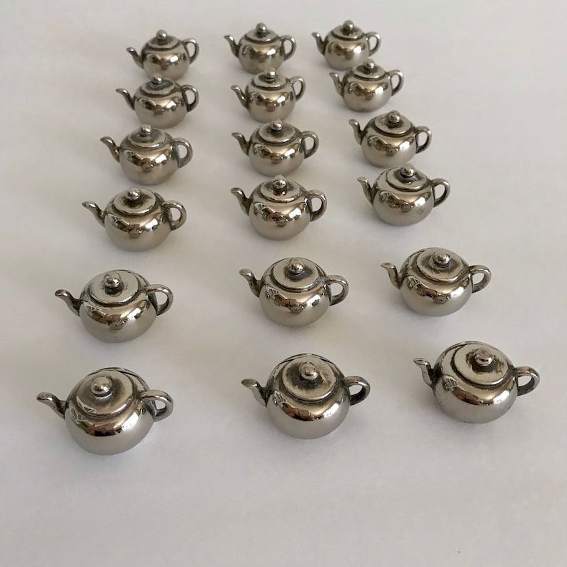 Godinger Silver Plate teapot place card holders set of 18 Etsy