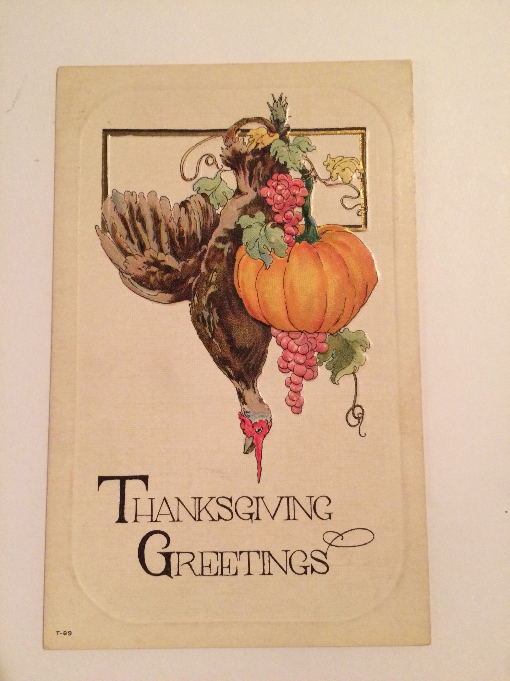 Details about / Vintage Postcard Thanksgiving Greetings Divided Postmarked Stamp 1909 CursiveMsg