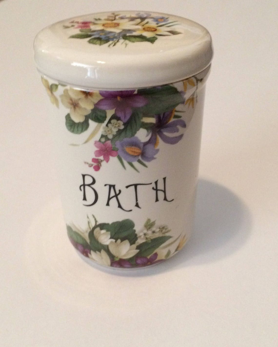 Vintage Bathroom Decor Bath Jar Made in England Vintage - Etsy