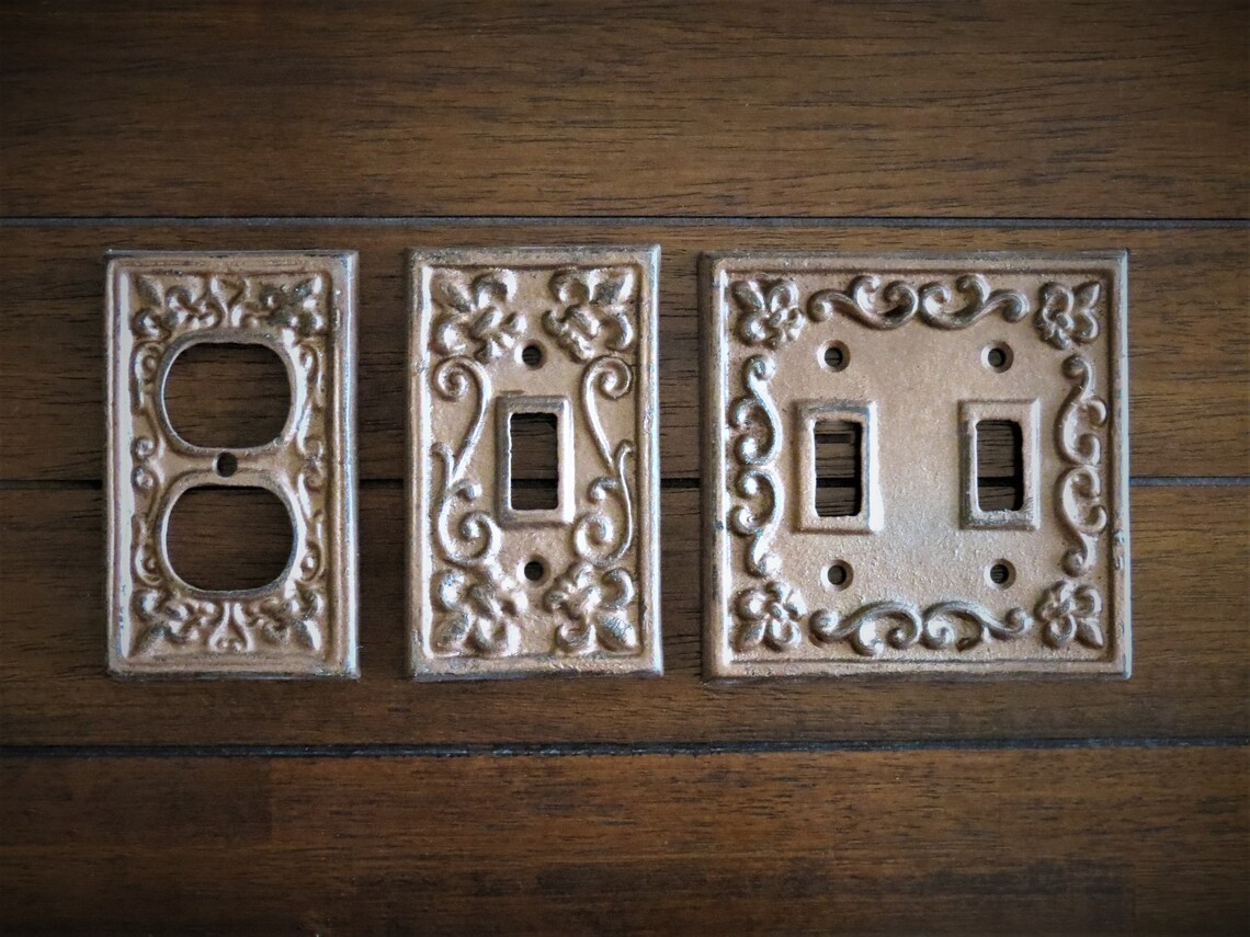 Decorative Electrical Outlet Plate / Aged Copper or Pick Color Etsy