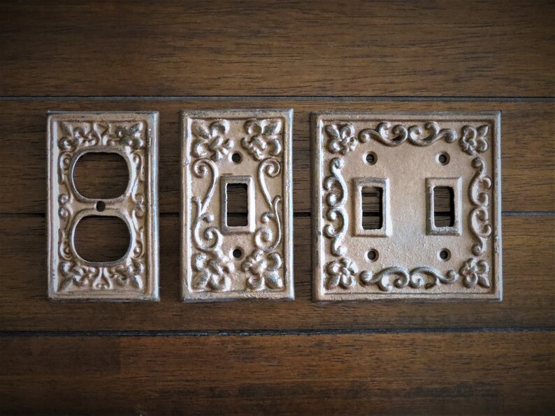 Decorative Electrical Outlet Plate / Aged Copper or Pick Color Etsy