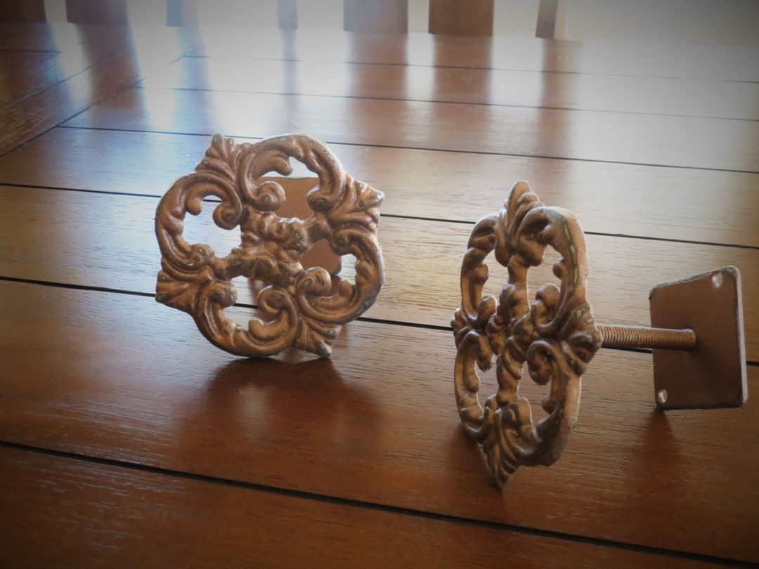 Curtain Tiebacks / Cast Iron Curtain Tie Backs / Drapery Tie Etsy