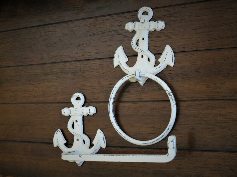 Toilet Paper and Hand Towel Holder Set / Creamy White or Pick Etsy