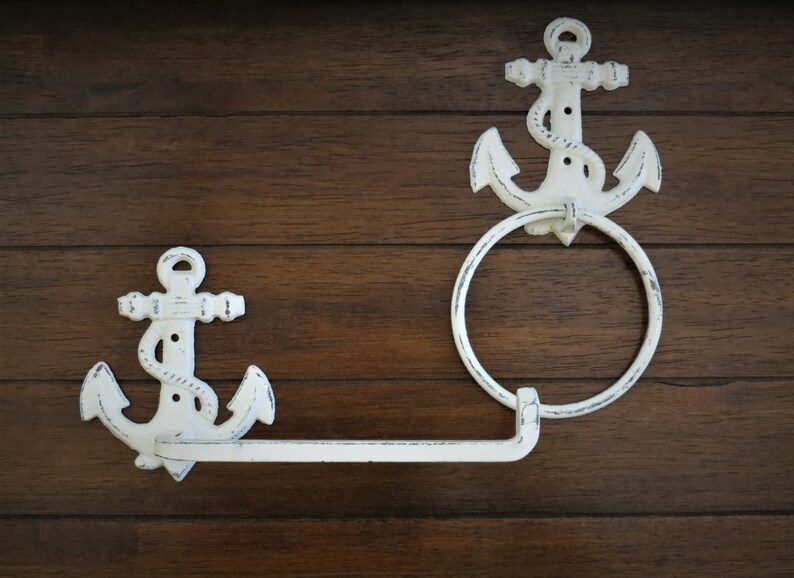 Toilet Paper and Hand Towel Holder Set / Creamy White or Pick Etsy