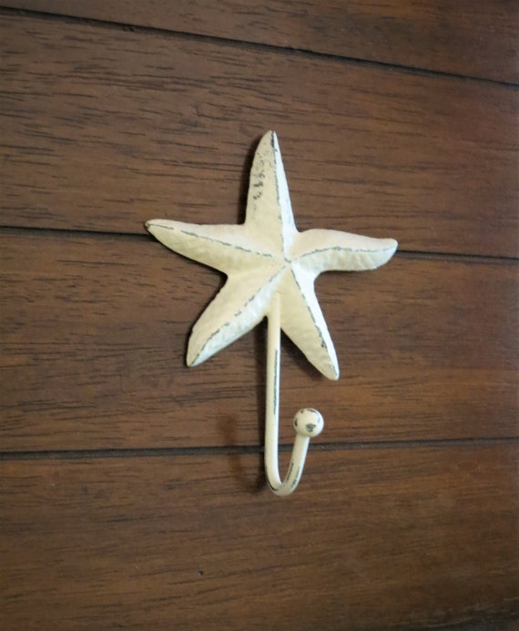 Buy Starfish Wall Hook / Metal Wall Hanger / Bathroom Towel Hook / Beach  Cottage Chic / Robe Hanger / Creamy White or Pick Color / Sea Accent Online  in India 