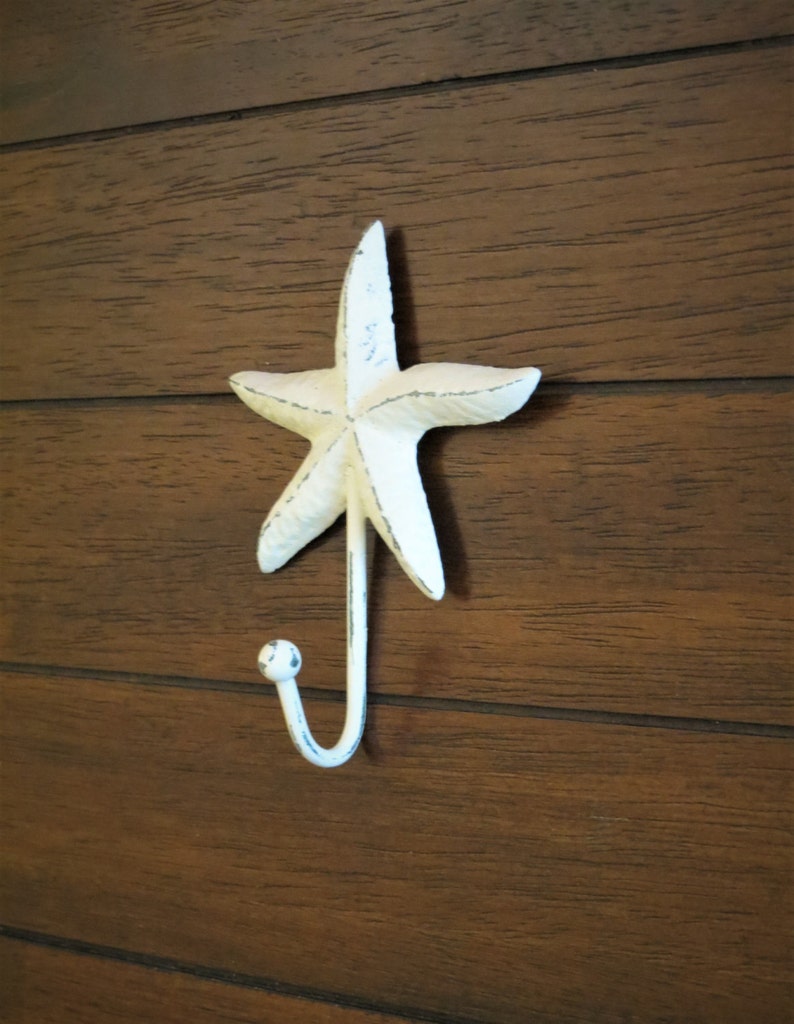 Starfish Wall Hook / Metal Wall Hanger / Bathroom Towel Hook / Etsy