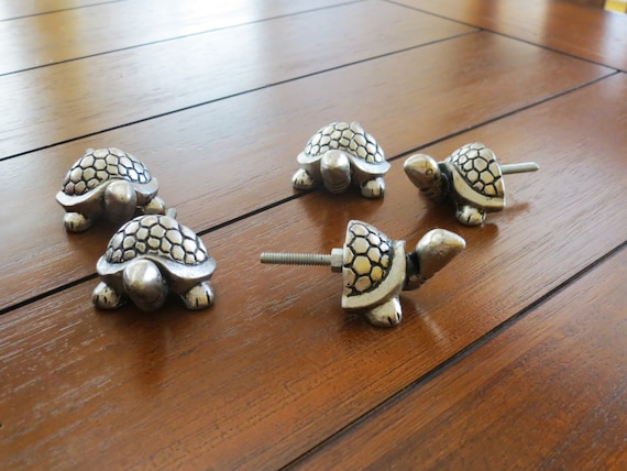 Turtle Shaped Knobs Drawer Dresser Knobs Handles Nautical Etsy