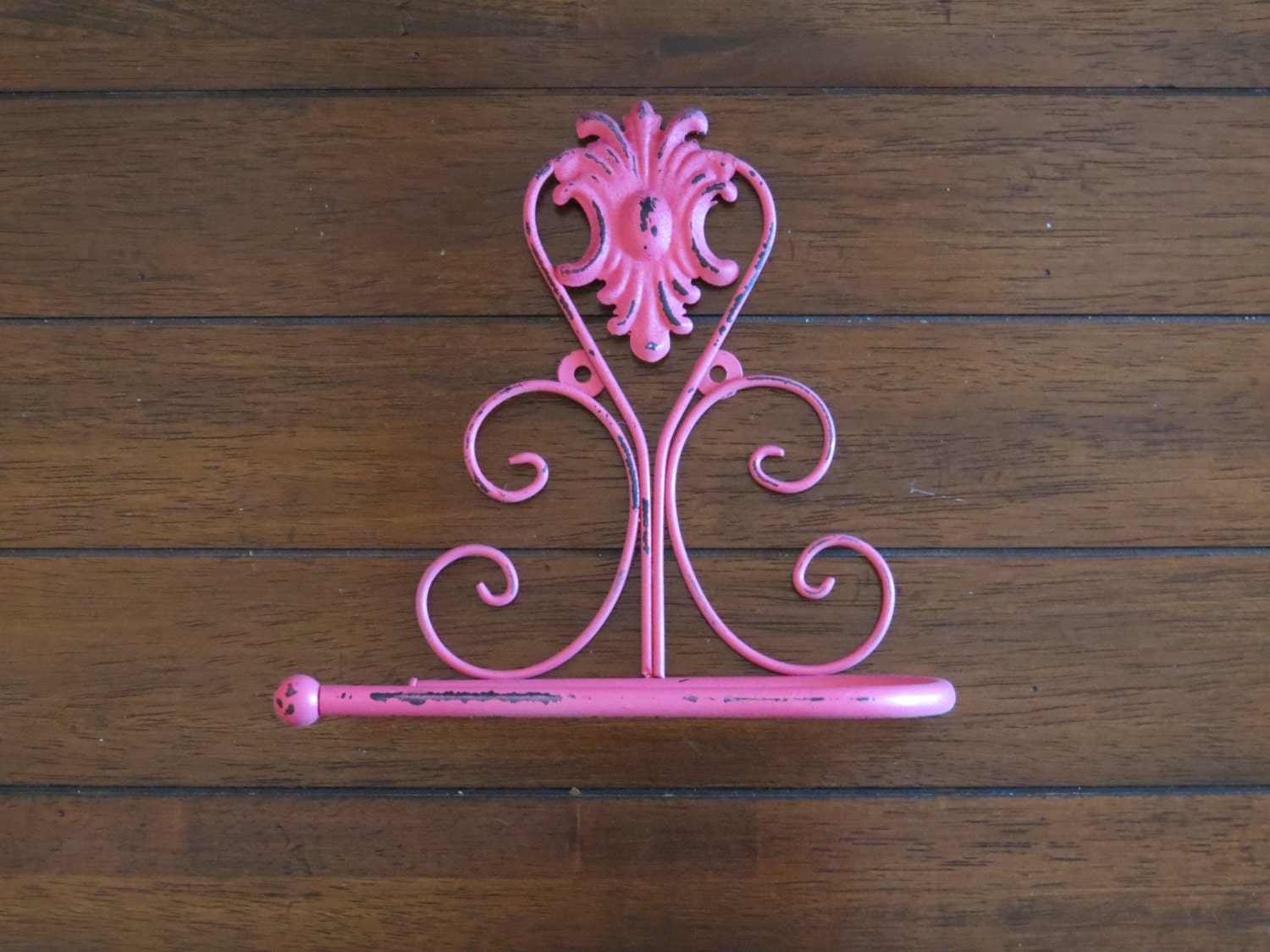 Toilet Paper Holder/ Hot Pink or Pick Your Color/ Shabby Chic