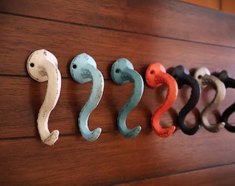 ビーチ風マリンメタルウォールフック（50色展開）、タコの触手ハンガー、海の生き物ウォールアクセント、バスルーム、寝室のマリンデコレーション、プールサイド