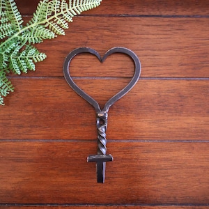 Heart Shaped Wall Hook / Bathroom Towel Hook / Black or Pick Color / Metal Coat Hanger / Keys, Necklaces, Headbands Holder / Romantic Decor