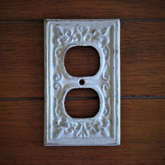 Light Grey Decorative Electrical Outlet Plate / Plug-in Cover - Etsy