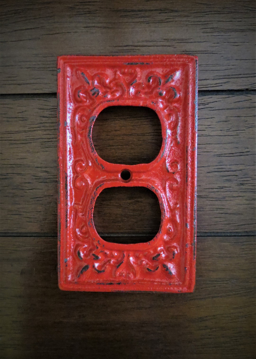 Decorative Electrical Outlet Plate / Apple Red or Pick Color / Etsy