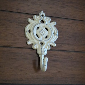 Gancho de parede em ferro fundido estilo shabby chic - Cabide de metal com acabamento envelhecido