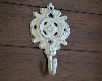 Gancho de pared de hierro fundido estilo shabby chic - Percha de metal desgastado