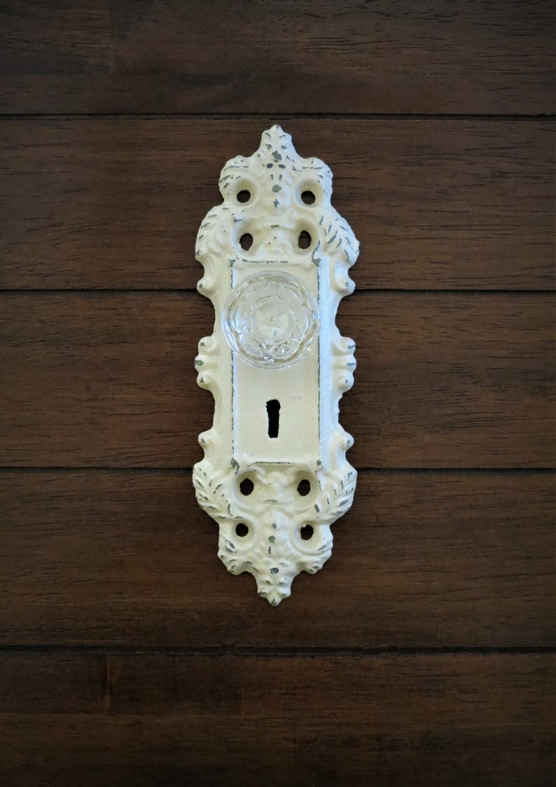 Shabby Chic Towel Hook / Door Knob Wall Decor / Ivory or Pick Etsy
