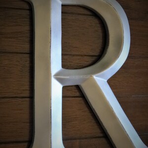 Large 3D Letter R / 12 Inch Wall Letter / Silver or Pick Color / Mantle Shelf Nursery Office Decor / Pick Letter / DIY Initials Quotes image 3