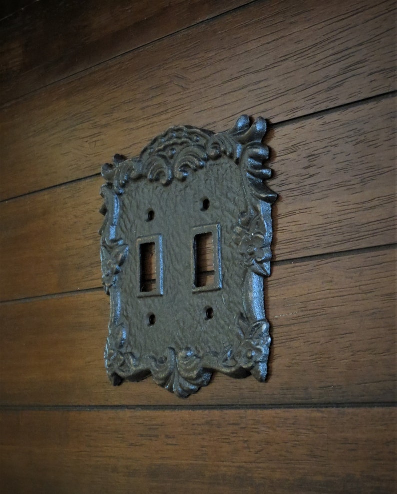 Oil Rubbed Bronze Switch Plate / Double Light Switch Cover / Etsy