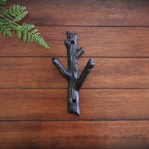 Tree Branch Wall Hook for Coats Keys Jackets Hats Black Wall