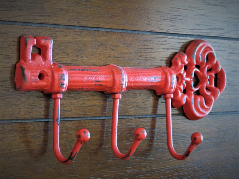 Key Holder / Skeleton Key Rack / Cast Iron Wall Hook / Key Etsy