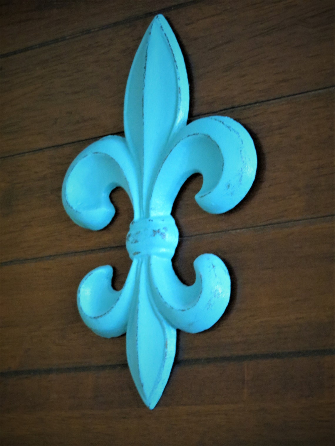 Fleur De Lis Wall Decor / Turquoise or Pick Color /cast Iron Etsy