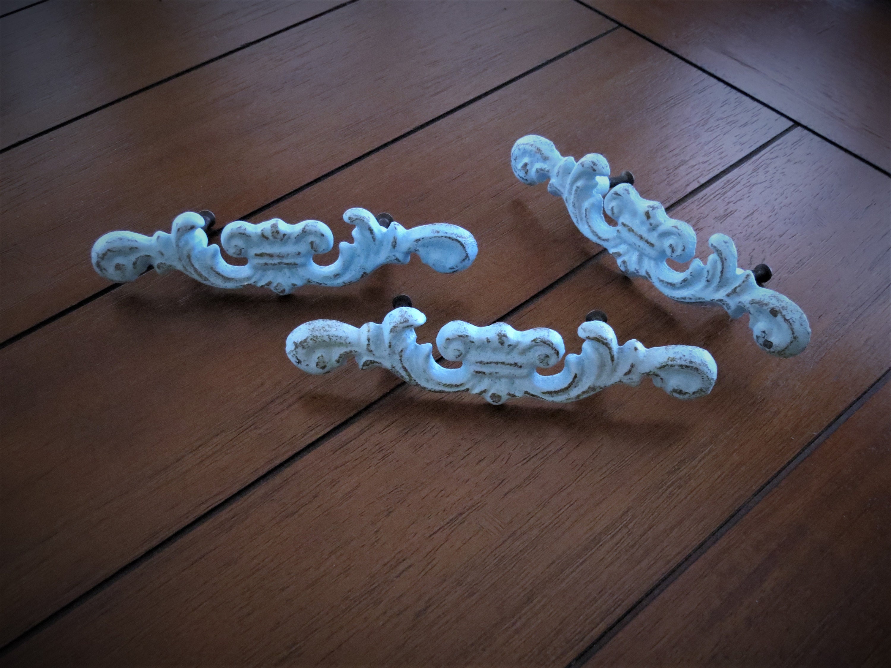 Farmhouse Drawer Pulls / Dresser Drawer Handles / Aqua Blue or Etsy