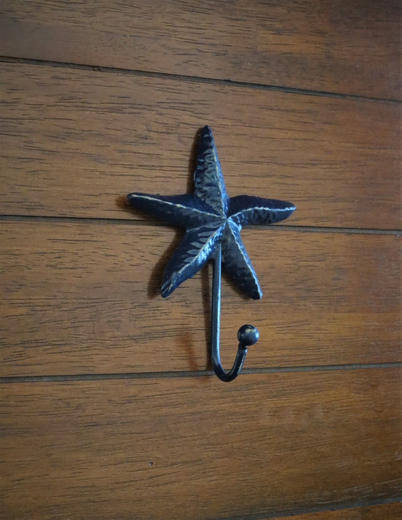 Starfish Wall Hook / Metal Wall Hanger / Metal Hook / Beach Etsy